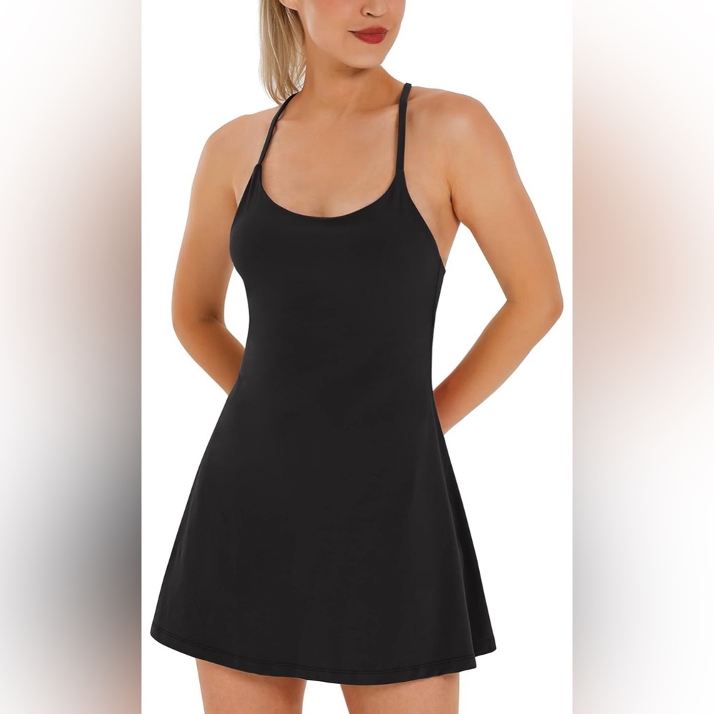 NWT - Ewedoos - Romper Tennis Athletic Dress - Black 🖤 - XL